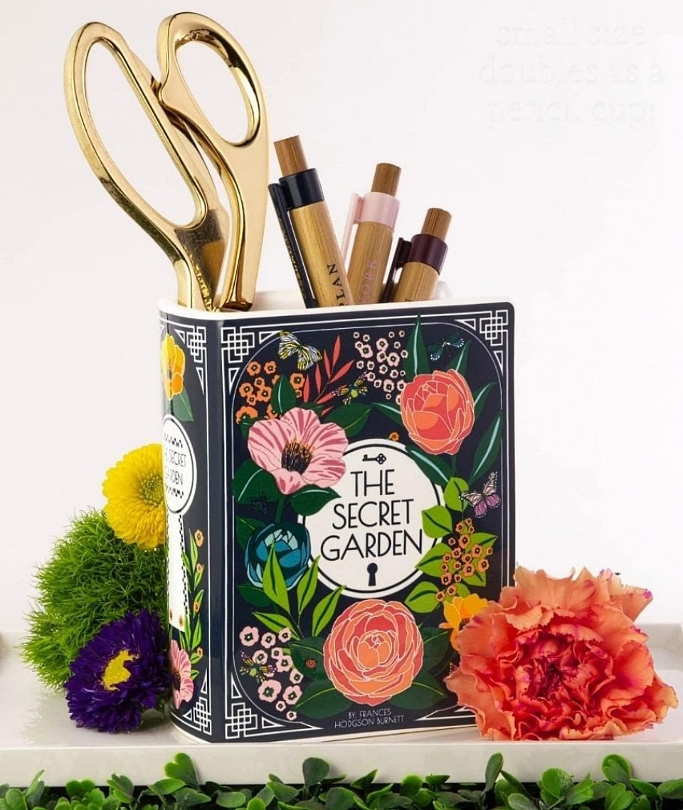 Book-Shaped Decorative Vase