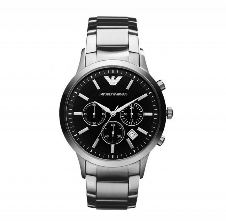 Emporio Armani AR2434 Analog Quartz Silver Stainless Steel Men Watch