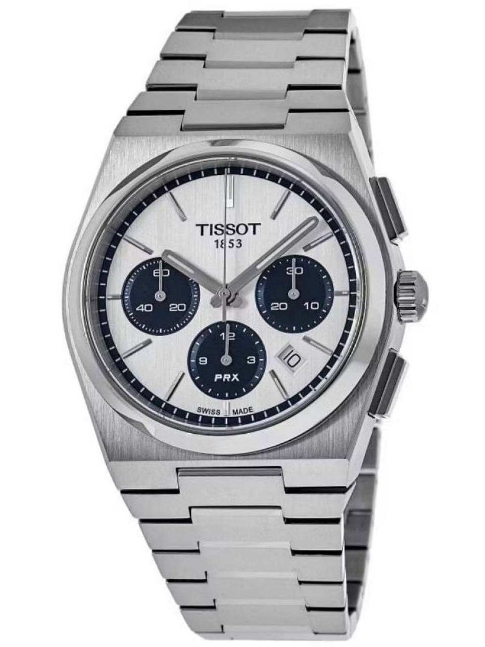 Tissot PRX T-Classic Chronograph White Dial Automatic T137.427.11.011.01 100M Men's Watch