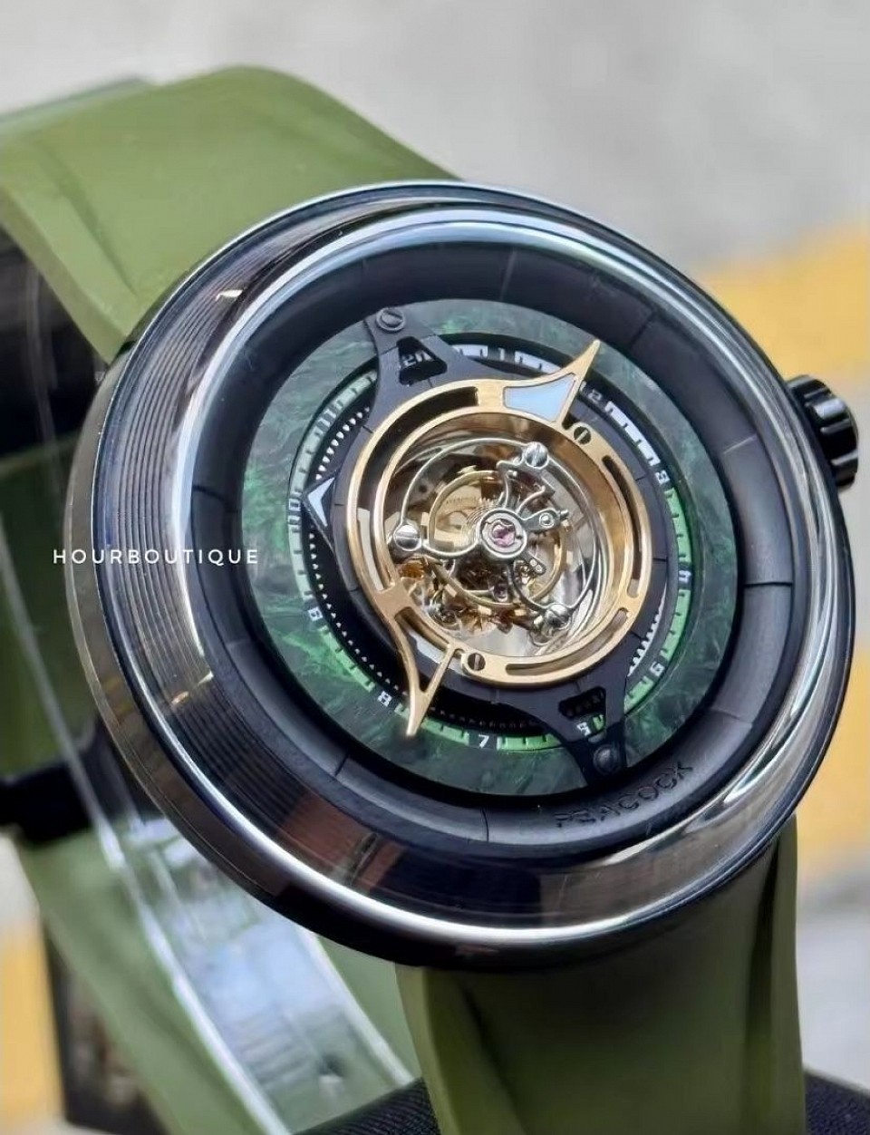 Brand New Peacock Watch Central Tourbillon Black Hole Series Mechanical Watch