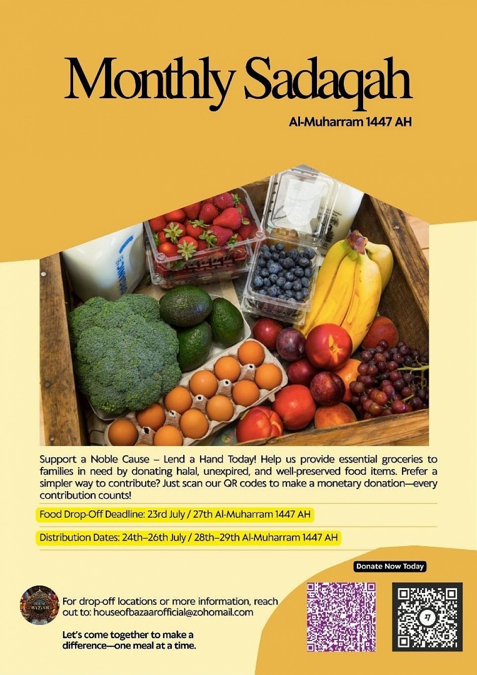 Monthly Sadaqah