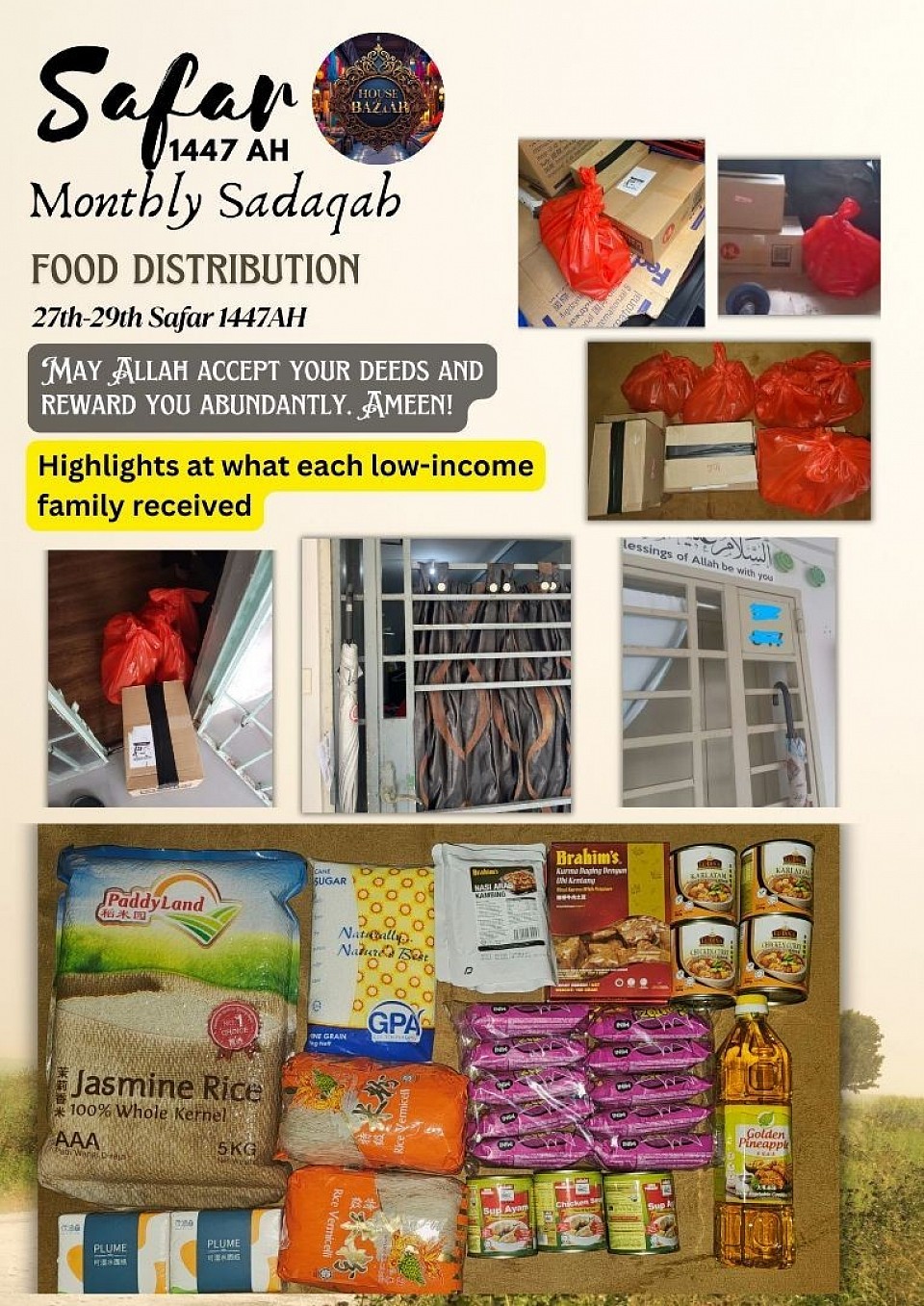 Monthly charity donations sadaqah