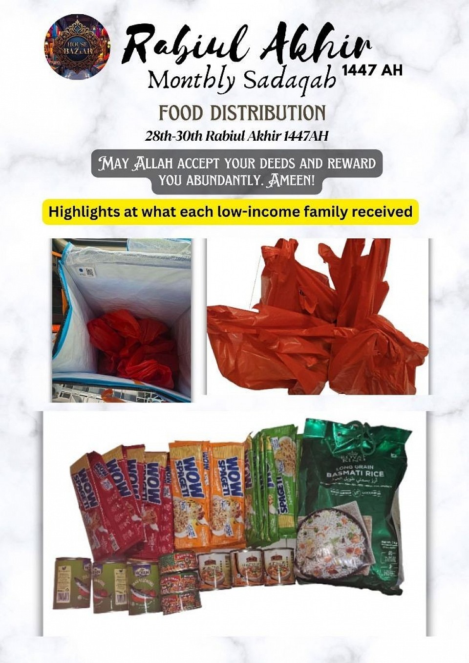 Monthly charity donations sadaqah