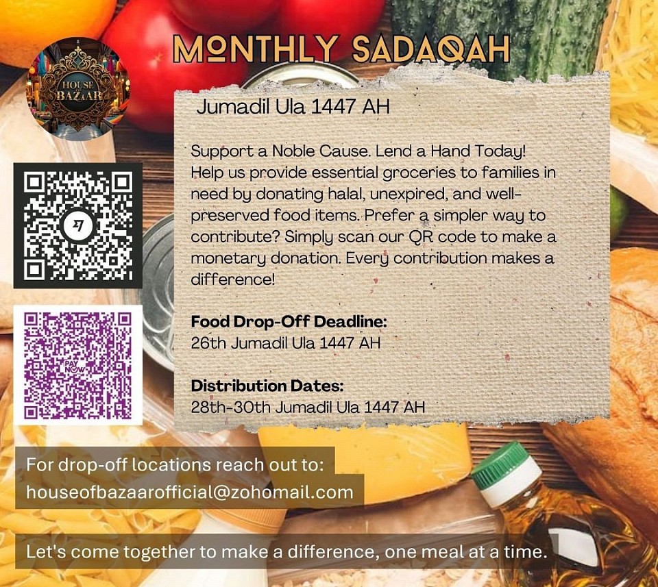 Monthly Sadaqah