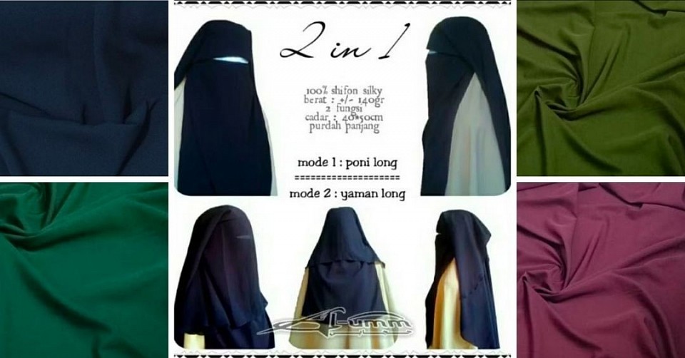 Niqob Remove Bangs purdah long