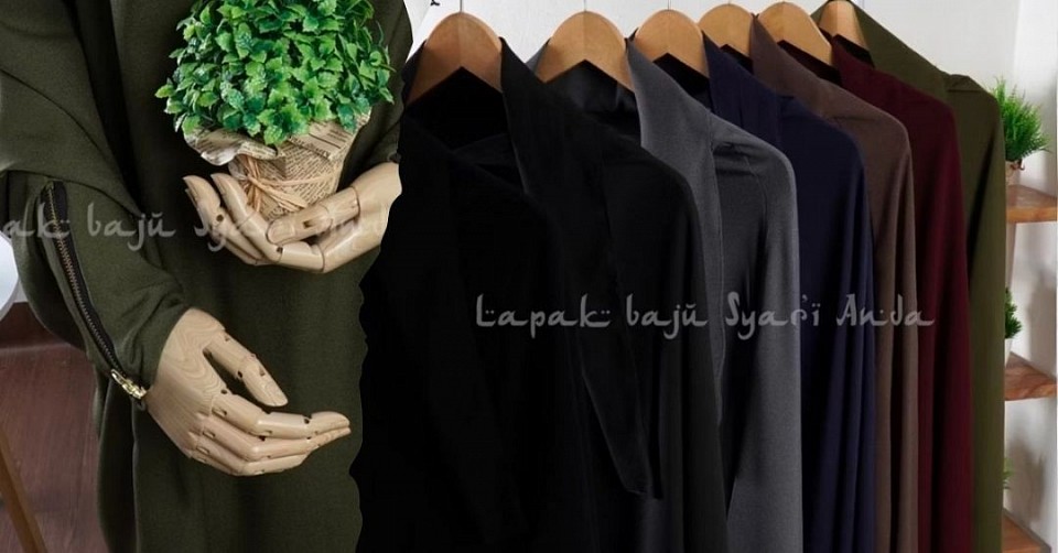 French Khimar Jumbo Square Cuff Zipper Brass YKK Labasa Original | French Hijab | Muslim Fashion