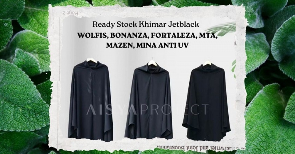 KHIMAR JETBLACK MAZEN ANTI UV, BONANZA, ΜΤΑ, FORTALEZA, MINA, WOLFIS, KHIMAR HAJI UMROH