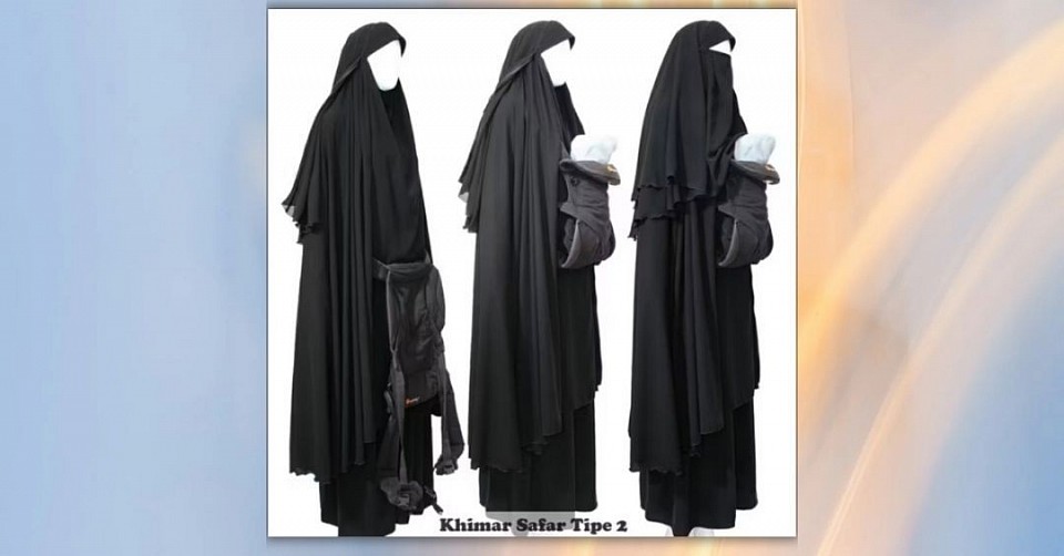 Khimar Safar Type 2 - Oval Purdah by Ummu Yaqut