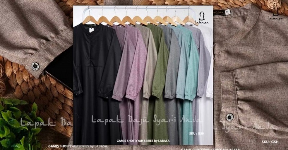 KATUN Plain Madina Cotton Dress Basic Shofiyyah Series - LABASA ORIGINAL | Adult robe