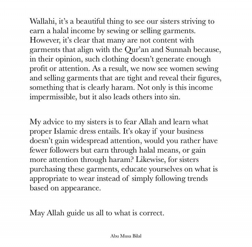 For illustration purpose. Photo credit: abumusabilal official IG