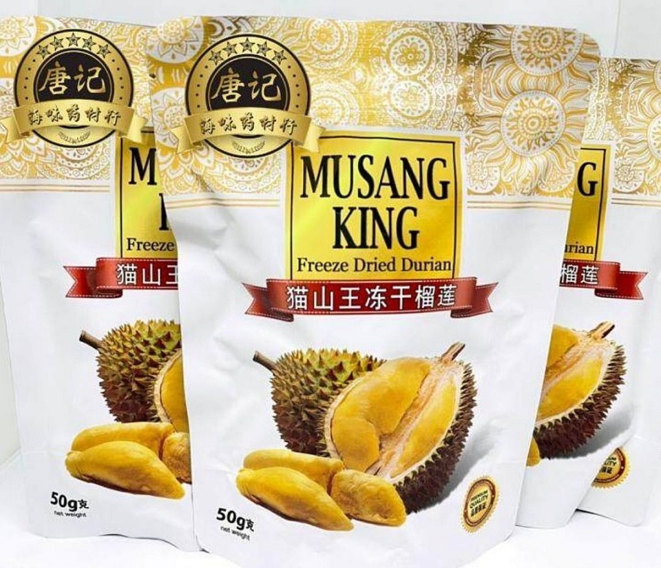 Freeze dried musang king durian