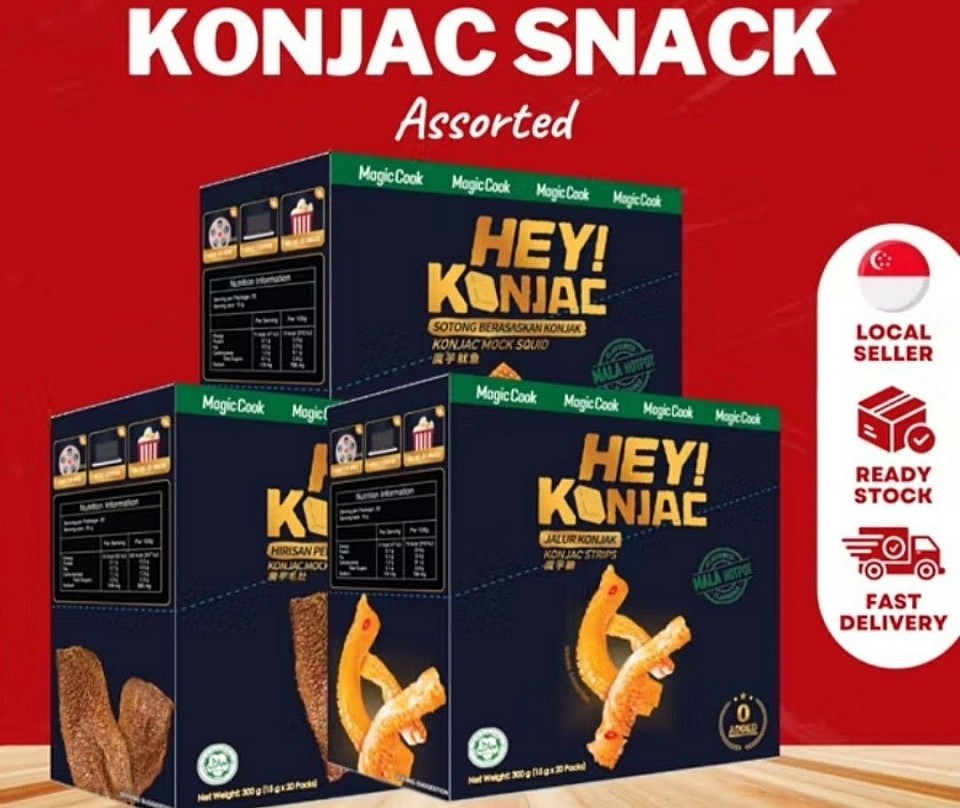 Konjac Snack 15g - Strips /Tripe Slices / Mock Squid