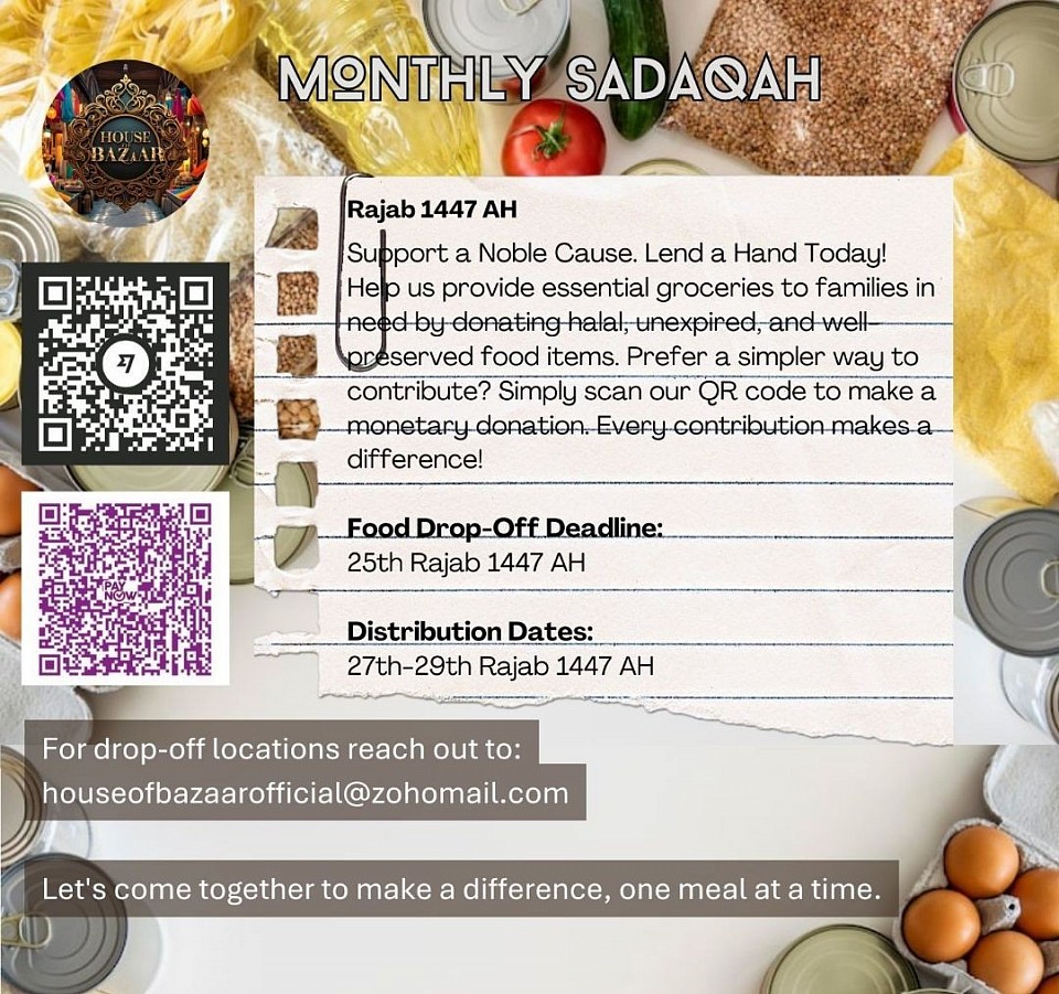 Monthly Sadaqah
