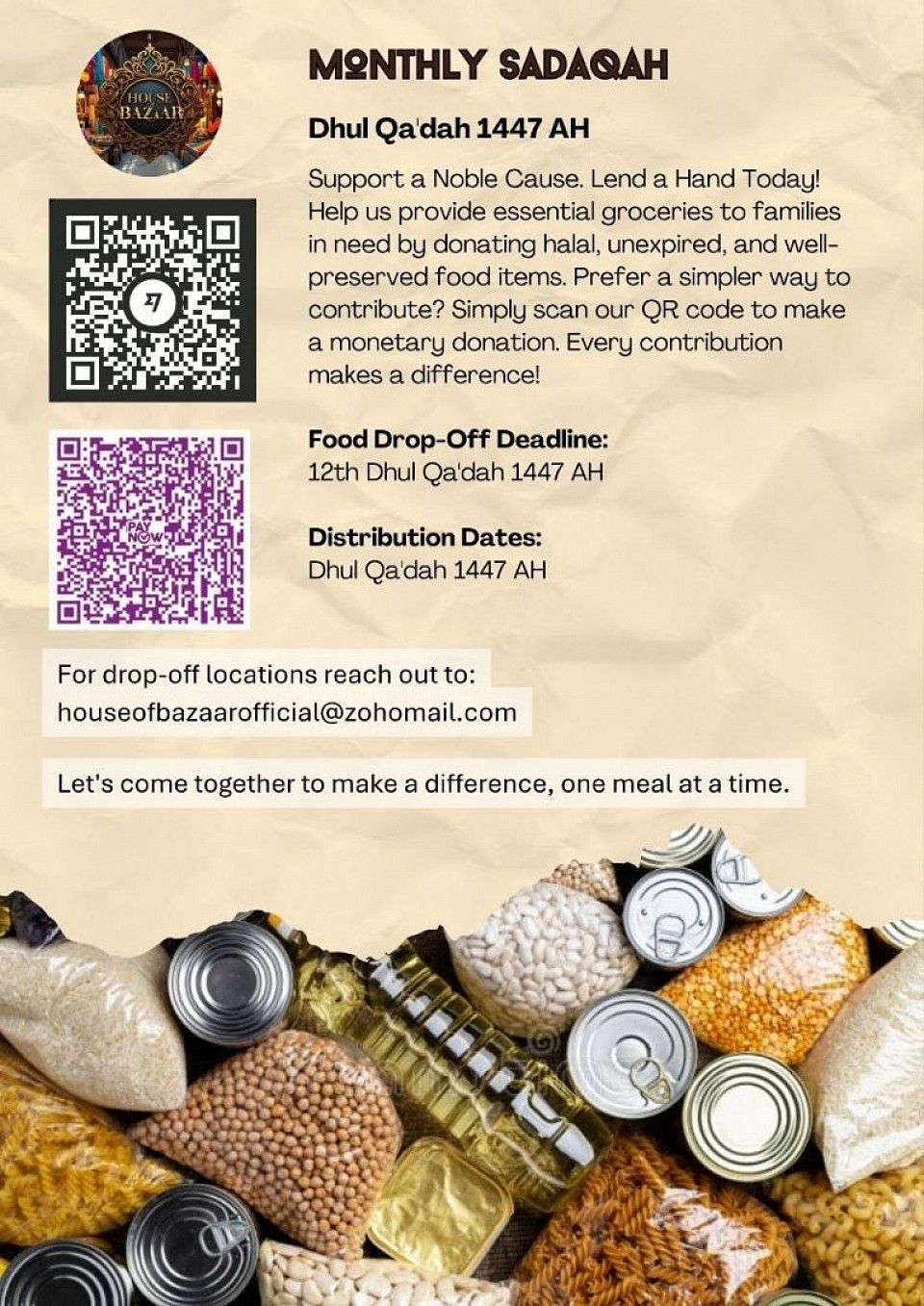 Monthly Sadaqah